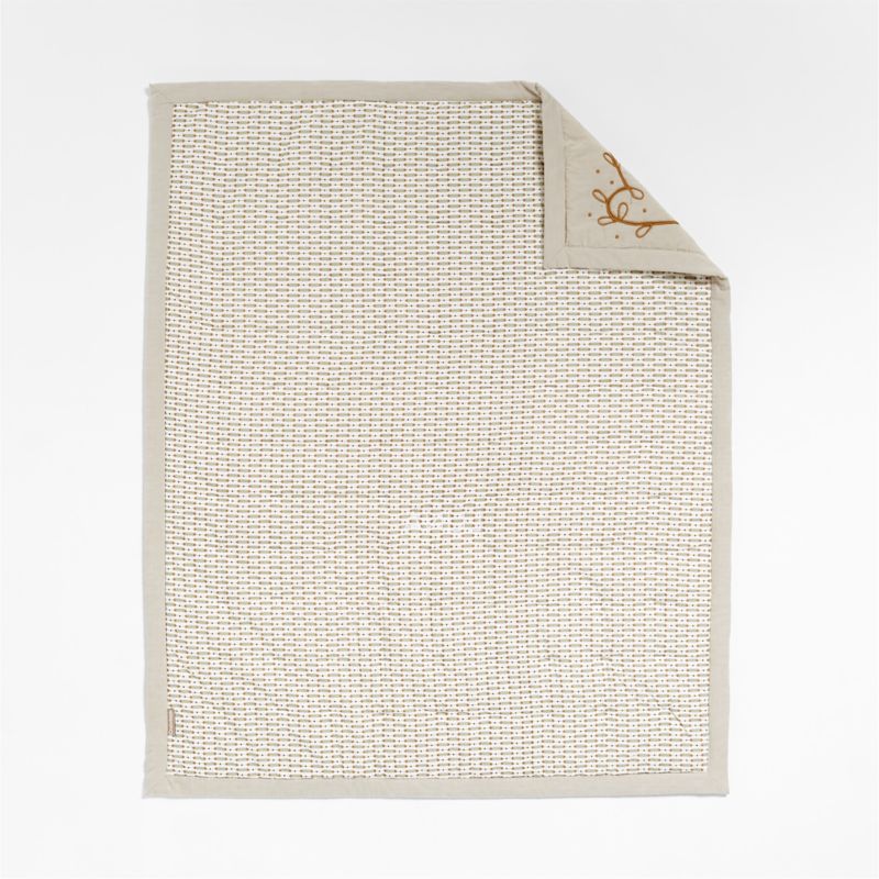 Gwen Embroidered Organic Cotton Baby Crib Quilt by Jeremiah Brent - image 5 of 10