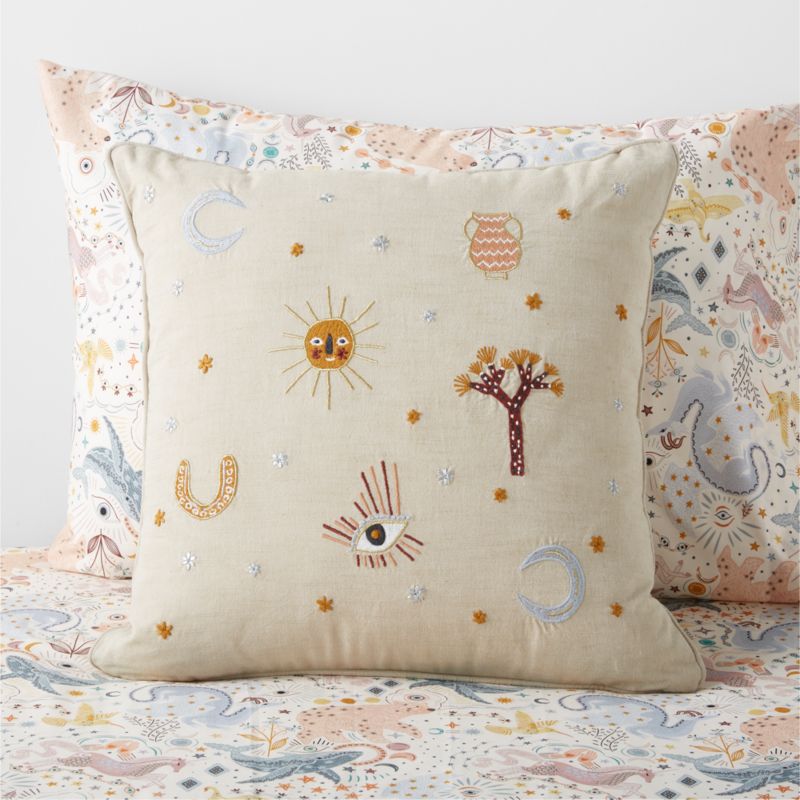 Gwen Embroidered Square Kids Throw Pillow by Jeremiah Brent - image 0 of 5