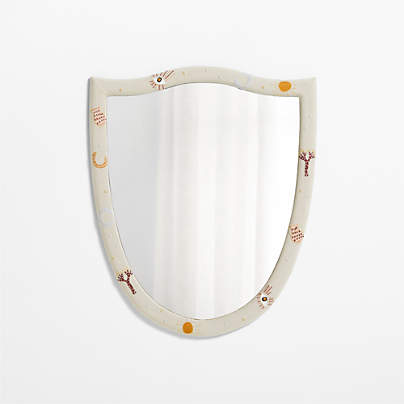 Gwen Upholstered Kids Wall Mirror by Jeremiah Brent