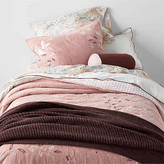 Serenity Double Flange Warm Colorway Organic Cotton Sateen Kids Full/Queen Duvet Cover by Jeremiah Brent