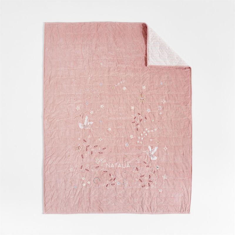 Heirloom Embroidered Organic Cotton Velvet Kids Full/Queen Quilt by Jeremiah Brent - image 8 of 13