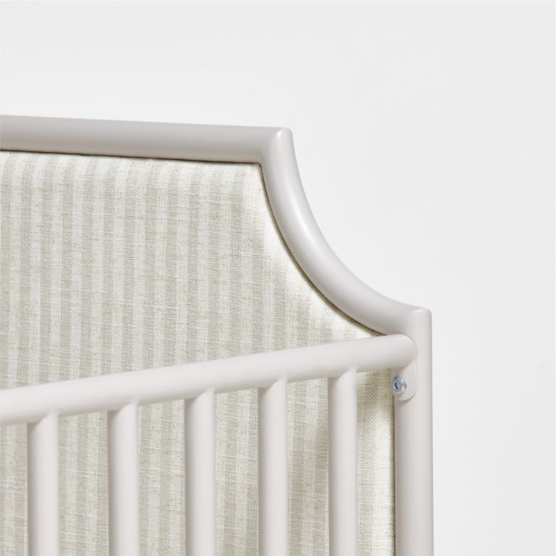 Heritage Metal and Upholstered Cozy Grey Convertible Baby Crib and Toddler Bed Rail by Jeremiah Brent - image 7 of 8