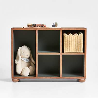 Keepsake Hazlenut Wood Kids Storage Bookcase by Jeremiah Brent