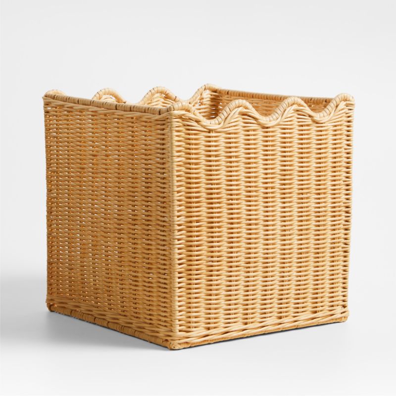 Keepsake Wavy Wicker Kids Storage Bin by Jeremiah Brent - image 5 of 8