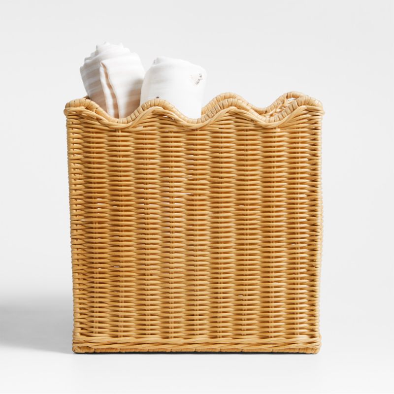 Keepsake Wavy Wicker Kids Storage Bin by Jeremiah Brent - image 0 of 8