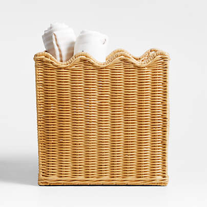 Keepsake Wavy Wicker Kids Storage Bin by Jeremiah Brent