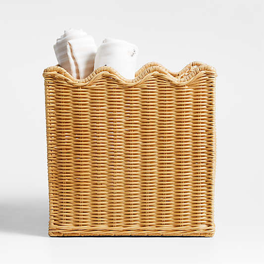 Keepsake Wavy Wicker Kids Storage Bin by Jeremiah Brent