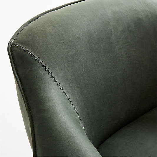 Klint Leather Accent Chair by Jeremiah Brent