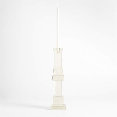 Lumen Large Cast Glass Taper Candle Holder 16" by Jeremiah Brent