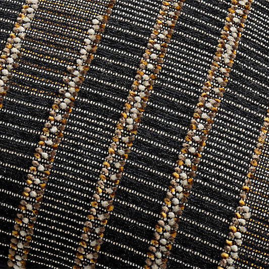 Modicum Stripe 23"x23" Deep Brown Throw Pillow Cover by Jeremiah Brent