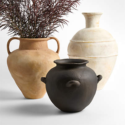 Museion Small Black Earthenware Clay Vase 9.5 by Jeremiah Brent