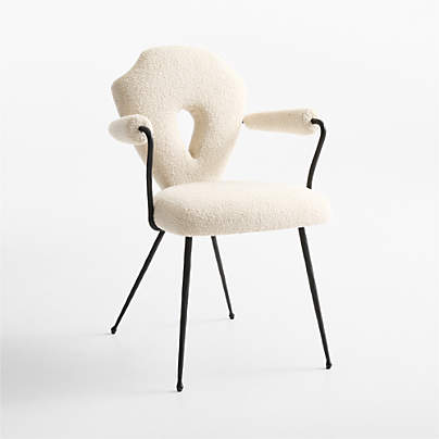 Neue Keyhole Metal Dining Armchair by Jeremiah Brent