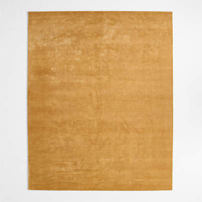 Narrative Dutch Yellow Wool and Tencel Kids Area Rug 8'x10' by Jeremiah Brent