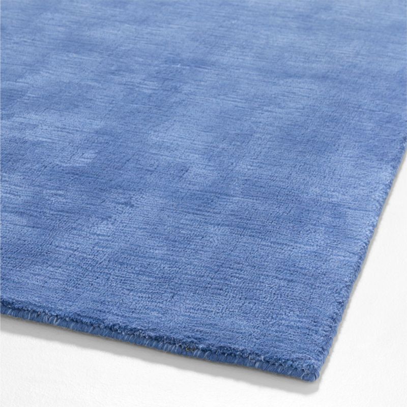 Narrative Marine Blue Wool and Tencel Kids Area Rug 5x8 by Jeremiah Brent - image 5 of 6