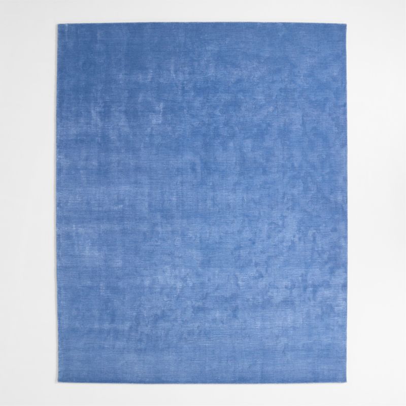 Narrative Marine Blue Wool and Tencel Kids Area Rug 5x8 by Jeremiah Brent - image 0 of 6