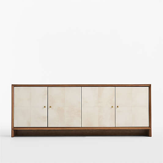 Parchemin 80" Walnut and Parchment Storage Media Console by Jeremiah Brent