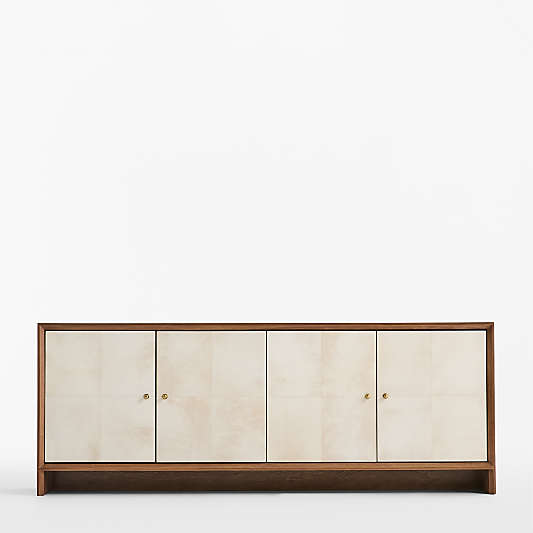 Parchemin 80" Walnut and Parchment Storage Media Console by Jeremiah Brent