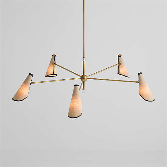 Rivet 5-Arm Chandelier by Jeremiah Brent 56"