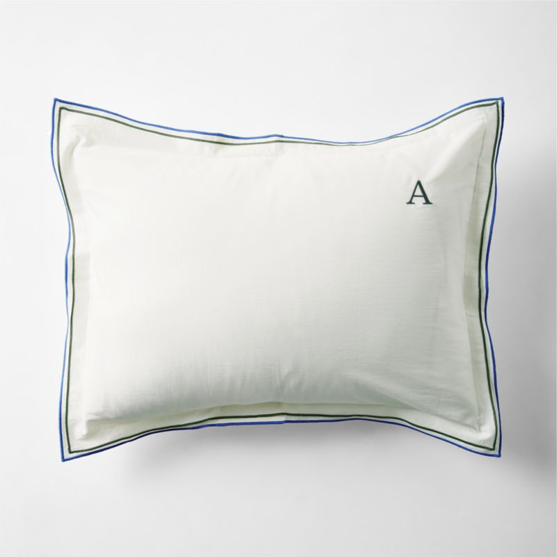 Serenity Double Flange Cool Colorway Organic Cotton Sateen Kids Pillow Sham by Jeremiah Brent - image 5 of 7