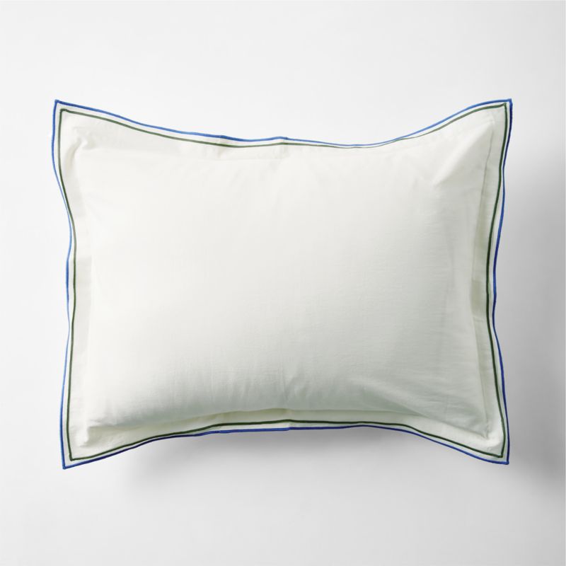 Serenity Double Flange Cool Colorway Organic Cotton Sateen Kids Twin Duvet Cover by Jeremiah Brent