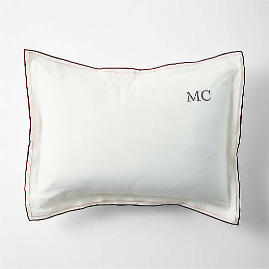 Serenity Double Flange Warm Colorway Organic Cotton Sateen Kids Pillow Sham by Jeremiah Brent