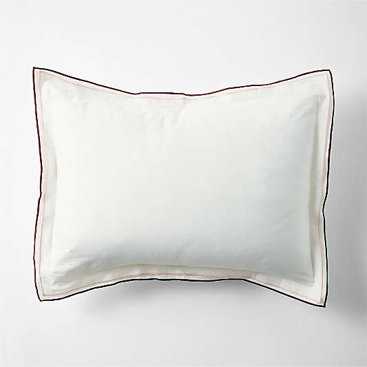 Serenity Double Flange Warm Colorway Organic Cotton Sateen Kids Pillow Sham by Jeremiah Brent