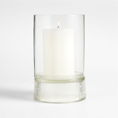 View Solstice Large Glass Hurricane Candle Holder 10.25" by Jeremiah Brent details