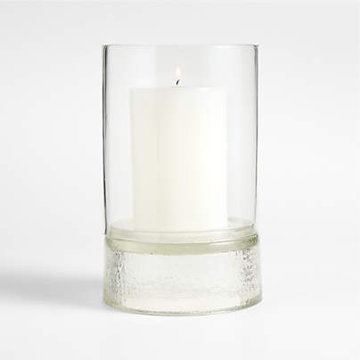 Solstice Large Glass Hurricane Candle Holder 10.25" by Jeremiah Brent