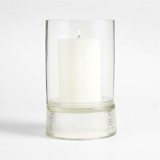 Solstice Large Glass Hurricane Candle Holder 10.25" by Jeremiah Brent