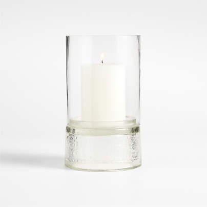 Solstice Small Glass Hurricane Candle Holder 8.5" by Jeremiah Brent