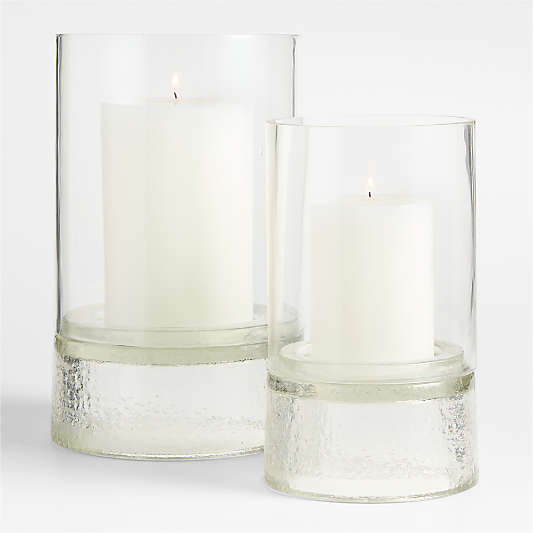 Solstice Large Glass Hurricane Candle Holder 10.25" by Jeremiah Brent