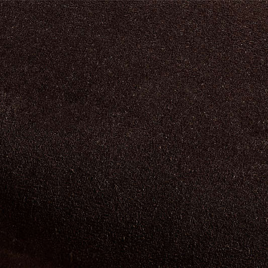 Solid Organic Cotton Velvet 22"x15" Deep Brown Throw Pillow with Feather Insert by Jeremiah Brent