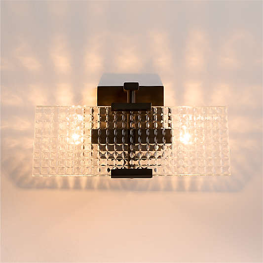 Tessellate Glass Wall Sconce Light by Jeremiah Brent