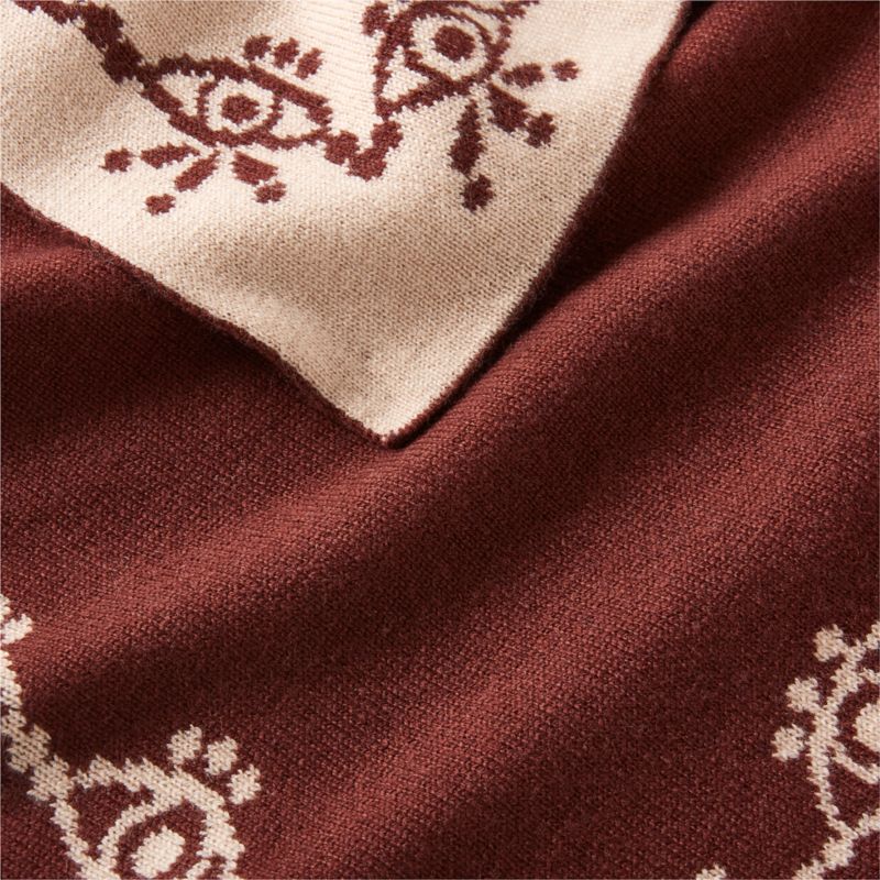 Treasured Chestnut Red Reversible Cashmere Blend Baby Stroller Blanket by Jeremiah Brent - image 6 of 8