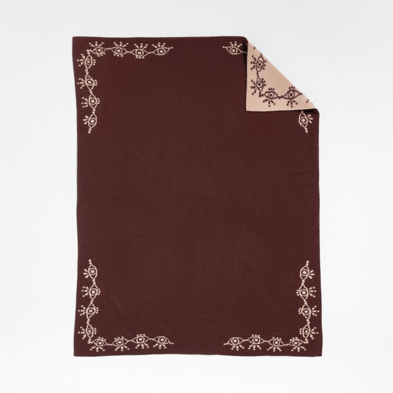 Treasured Chestnut Red Reversible Cashmere Blend Baby Stroller Blanket by Jeremiah Brent - image 4 of 8