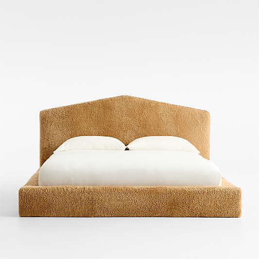 Tucker Brown Shearling Queen Bed by Jeremiah Brent