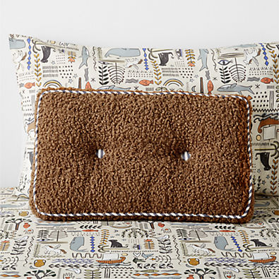 View Tucker Sherpa Lumbar Kids Throw Pillow by Jeremiah Brent details