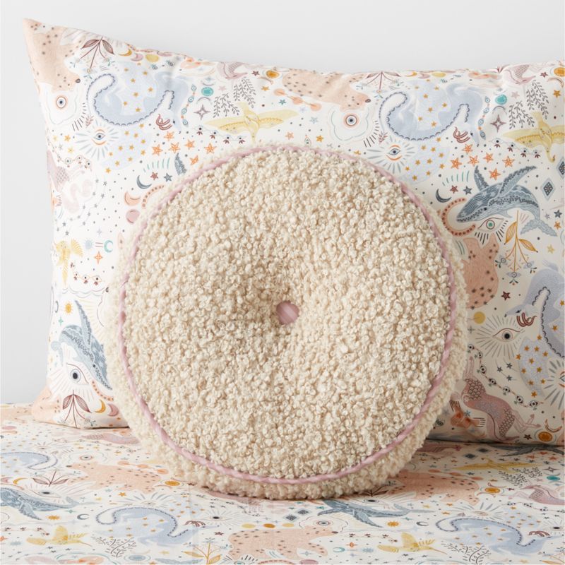 Tucker Sherpa Round Kids Throw Pillow by Jeremiah Brent - image 0 of 7