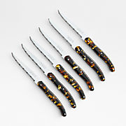 Jean Dubost Laguiole ® Marble Grey Steak Knives, Set of 6