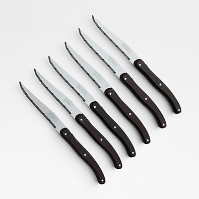 View Jean Dubost Laguiole ® Wenge Wood Steak Knives, Set of 6 details