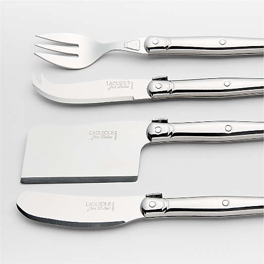 Jean Dubost Laguiole ® Stainless Cheese Knife 4-Piece Set