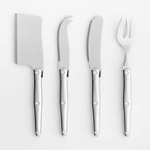 Jean Dubost Laguiole Stainless Cheese Knife 4-Piece Set + Reviews | Crate & Barrel