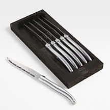 Laguiole Stainless Steel Steak Knives, Set of 6 with Black Box ...