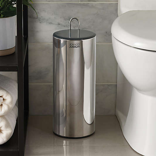 Joseph Joseph EasyStore Luxe Stainless Steel Toilet Roll Holder