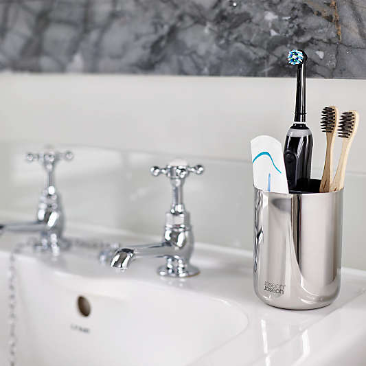 Joseph Joseph EasyStore Luxe Stainless Steel Toothbrush Caddy
