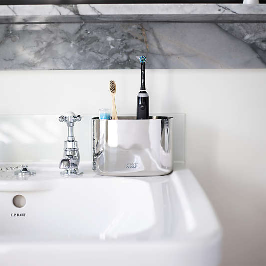 Joseph Joseph EasyStore Luxe Large Stainless Steel Toothbrush Caddy