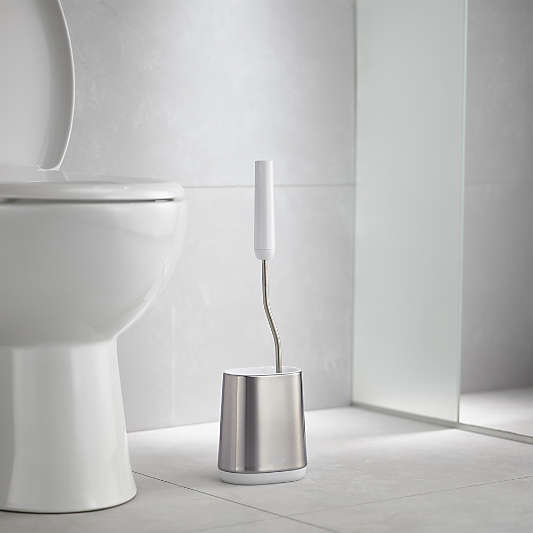 Joseph Joseph Flex Lite White Steel Toilet Brush