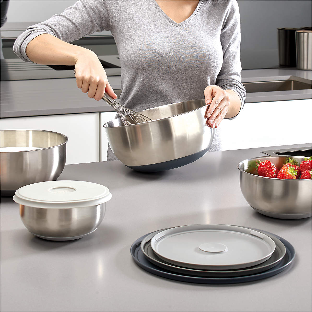 Joseph Joseph Nest Prep&Store 8-Piece Stainless Steel Bowl Set