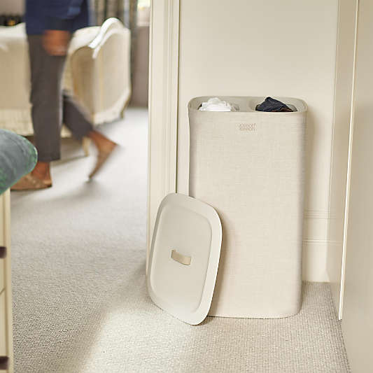 Joseph Joseph Tota 60L Dual Laundry Basket Ecru