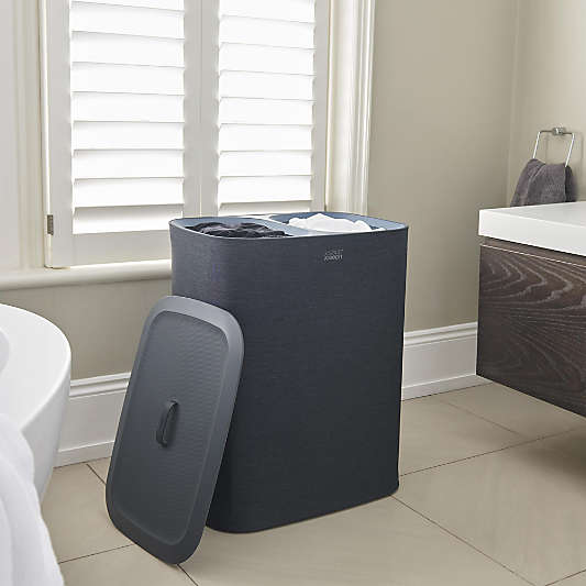 Joseph Joseph Tota 90L Dual Laundry Basket Carbon Black